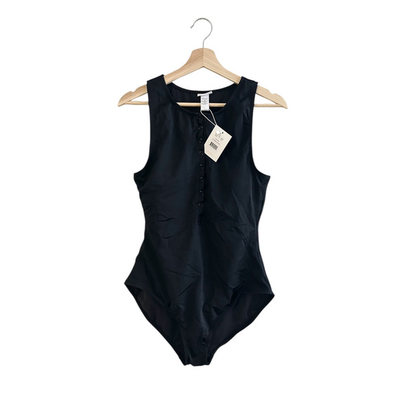 Andie Swim Eco Nylon The Malibu One Piece in Black L NWT - Picture 4 of 6